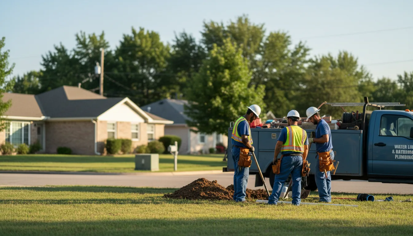 Residential water line and bathroom plumbing service in Coatesville, IN